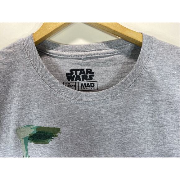 Star Wars Boba Fett Mad Engine Gray Multicolor T-Shirt Kids Size XL (15-17) - Picture 2 of 7